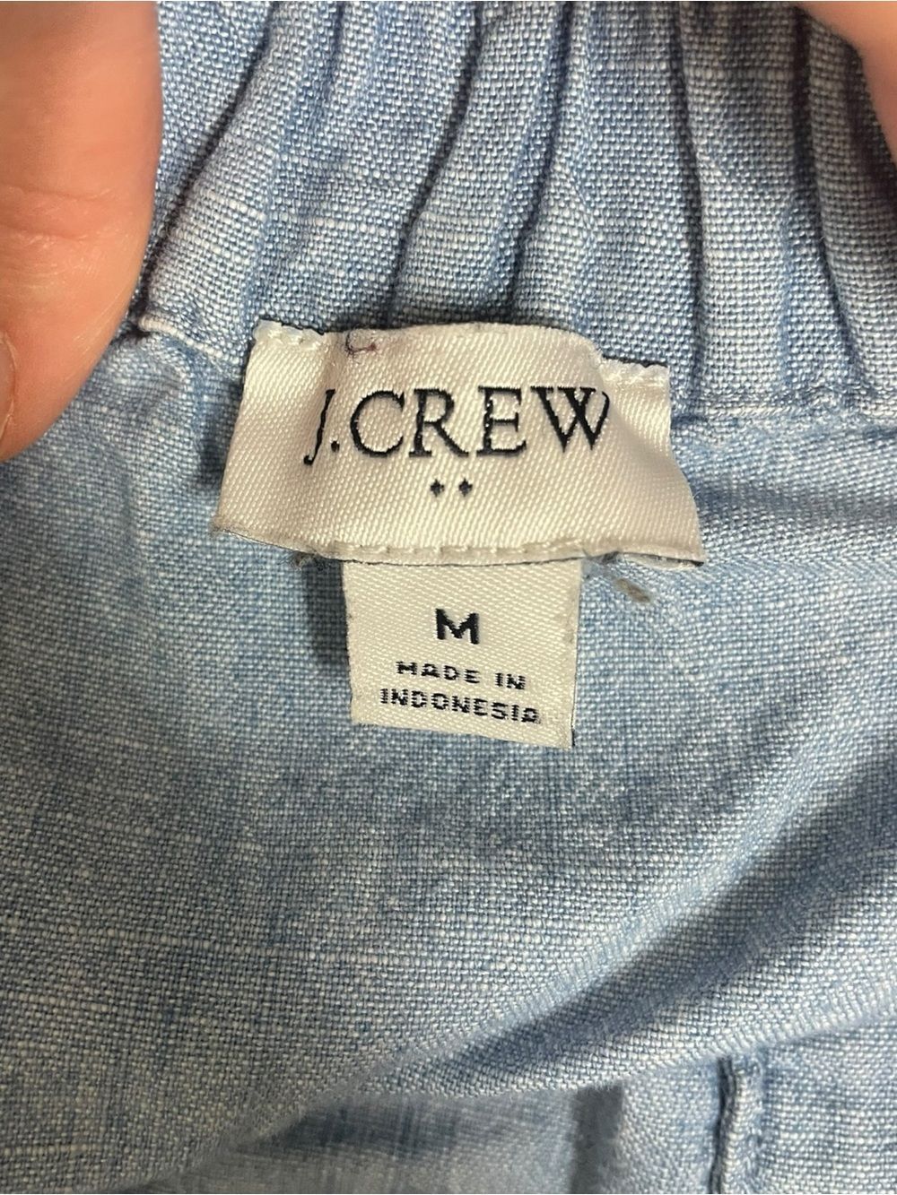 J.Crew Chambray Ruffle Strap Button Front Tank Top M - Picture 3 of 6